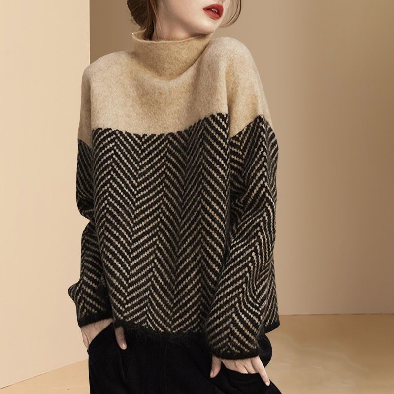Contrast Warm Sweater-colinskeirs