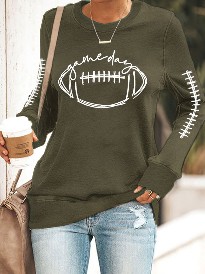 Women&#039;s Gameday Football Lover Casual Sweatshirt-colinskeirs