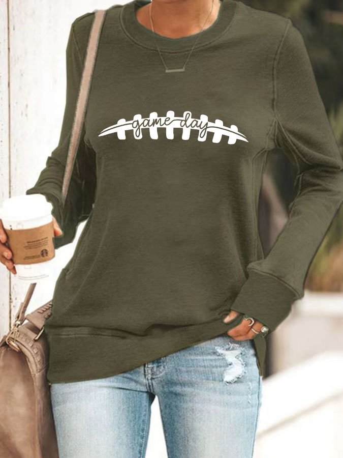 Women&#039;s Game Day football print sweatshirt-colinskeirs