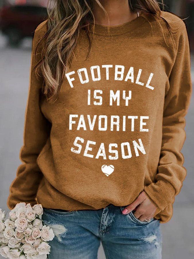 Women&#039;s Football Is My Favorite Season Sweatshirt-colinskeirs