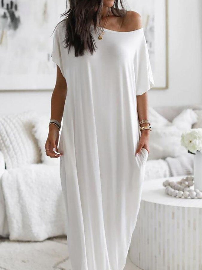 Casual Loose Short Sleeve Dress-colinskeirs