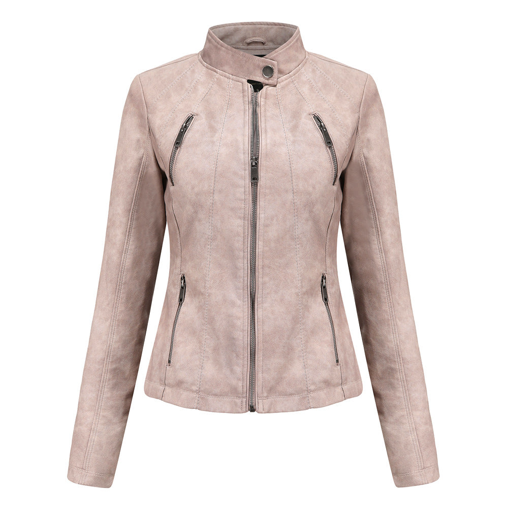 Cropped Zip Leather Jacket-colinskeirs