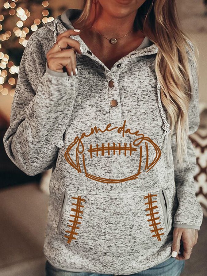 Women&#039;s Gameday Football Lover Casual Hoodie-colinskeirs