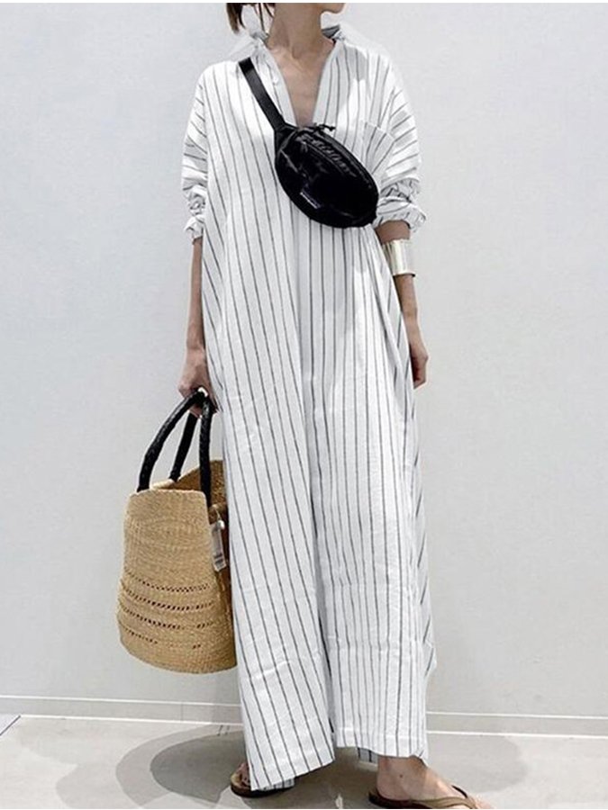 Striped Loose Dress-colinskeirs