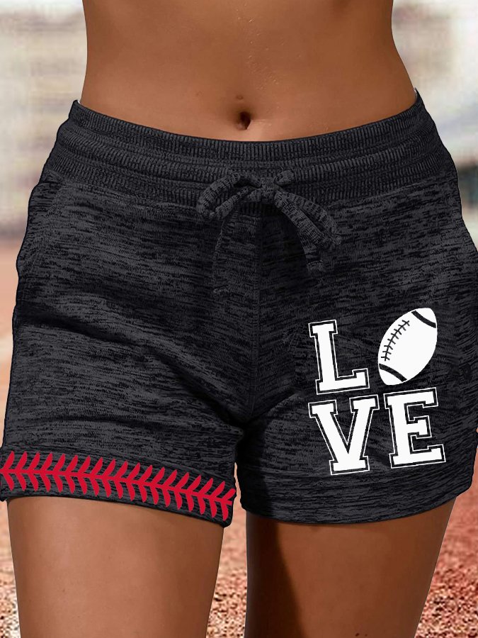 Women&#039;s Casual LOVE FOOTBALL Printed Sweatpants-colinskeirs