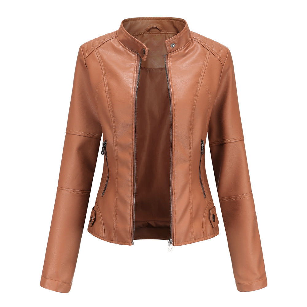 Washed PU Leather Jacket-colinskeirs