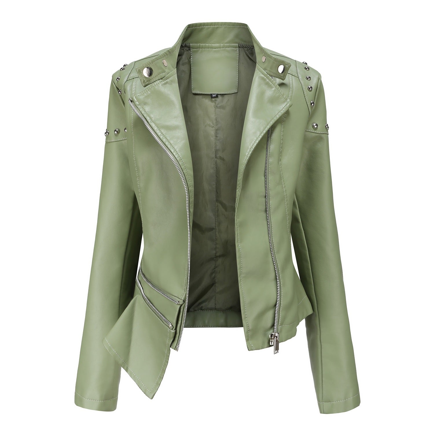 NEW RIVETED WASHED PU LEATHER JACKET-colinskeirs