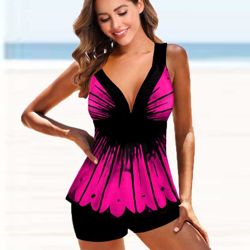 Sexy Two Piece Swimwear Women 2022 New Monokini Bathing Suit Bodysuit Plus Size Swimsuit Beach Female Swimming Tankini Wear-colinskeirs
