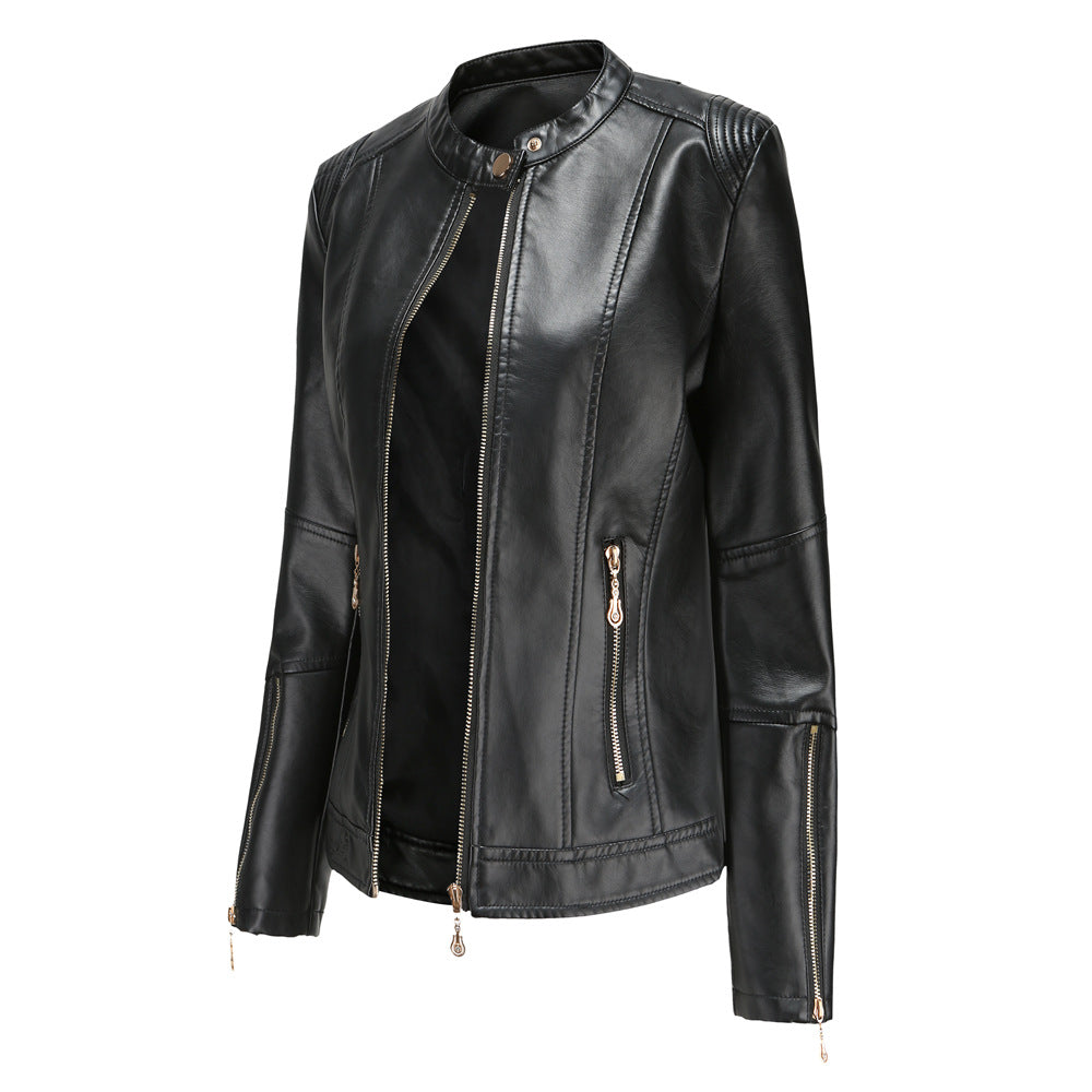 Fashion women's leather PU jacket-colinskeirs