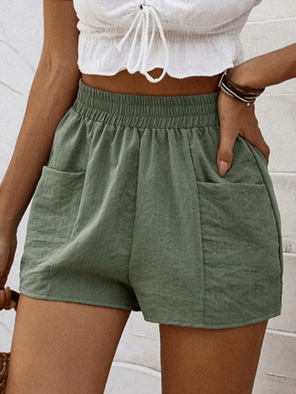 Women's Solid Color Casual Short Shorts-colinskeirs