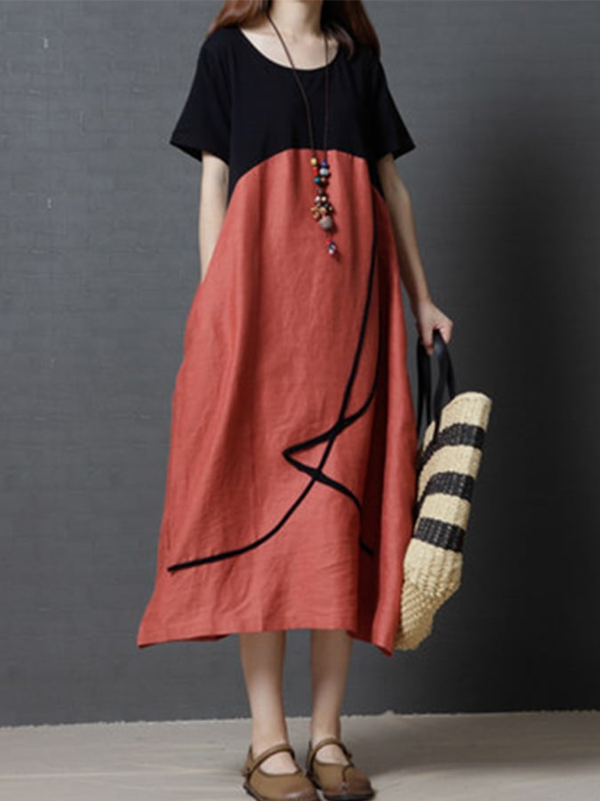 Casual Loose Linen Dress