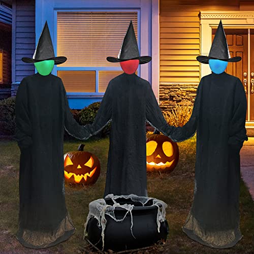 🔥HOT SALE 👻Lighted Halloween Witch Decoration👻Life Size Scary Decor