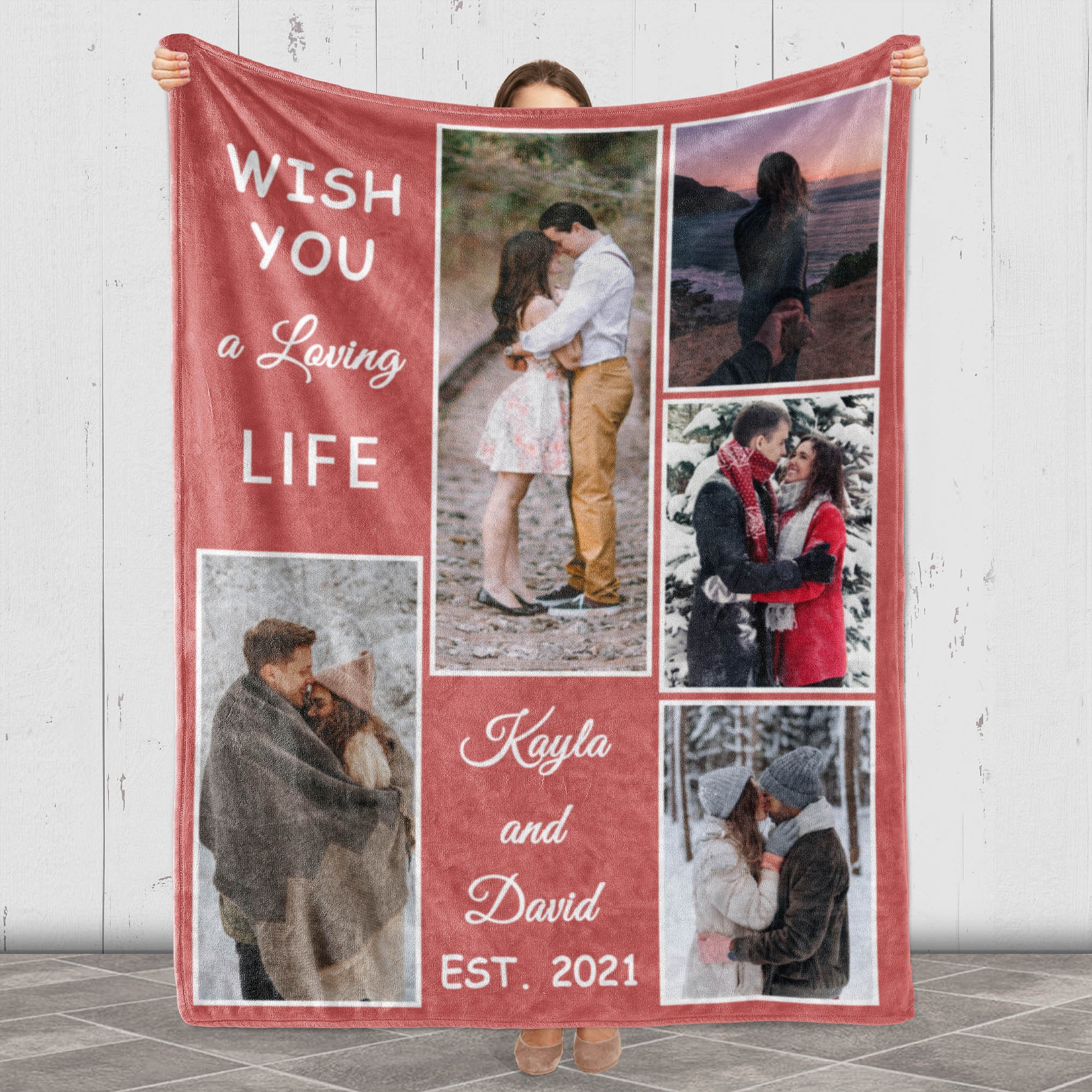 Personalized Memorial Photo Blanket for Comfort & Unique | CP06
