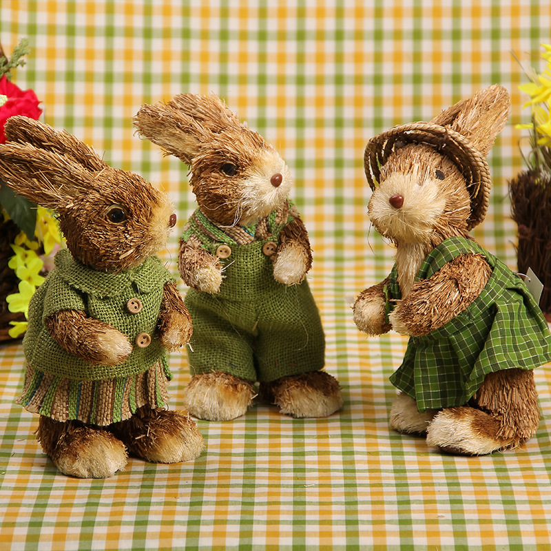 Pure Handmade Grass Woven Rabbit