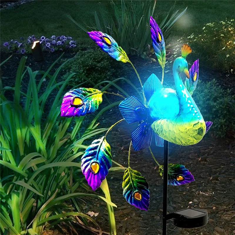 Solar Colorful Peacock Spinner