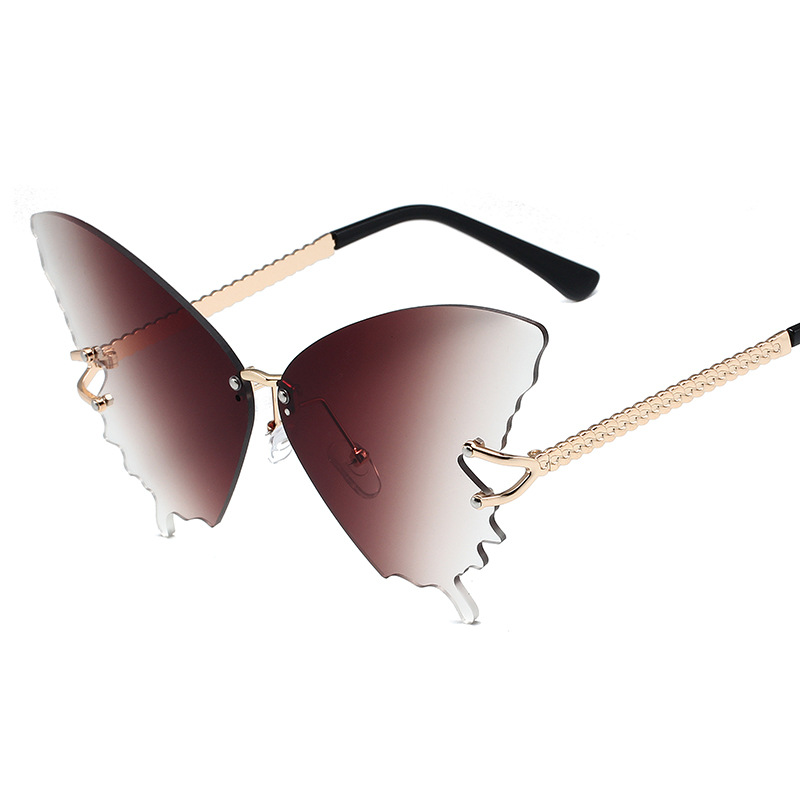 Trendy Butterfly Wing Shaped 400 UV Gradient Lenses Optical Sunglasses For Women