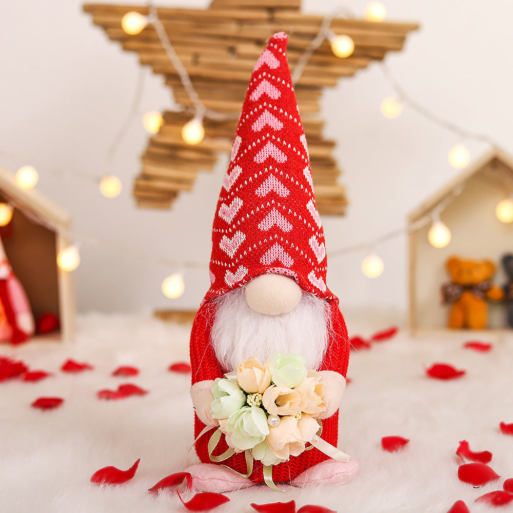 Valentine's Day Flowers Gnome