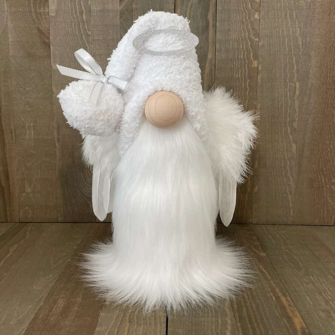 White Angel Gnome --Tiered Tray Gnome