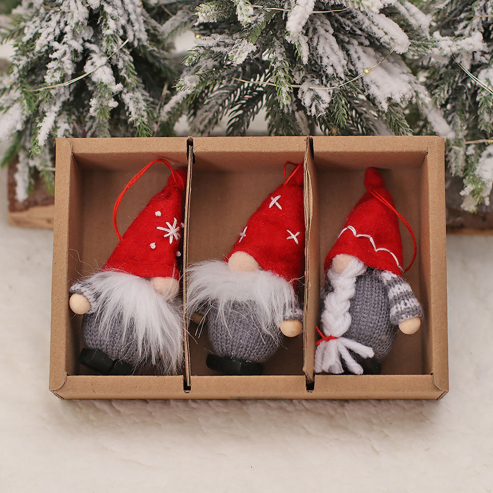Ookgnome Christmas Faceless Gnome Pendant Decoration(3pcs/set)