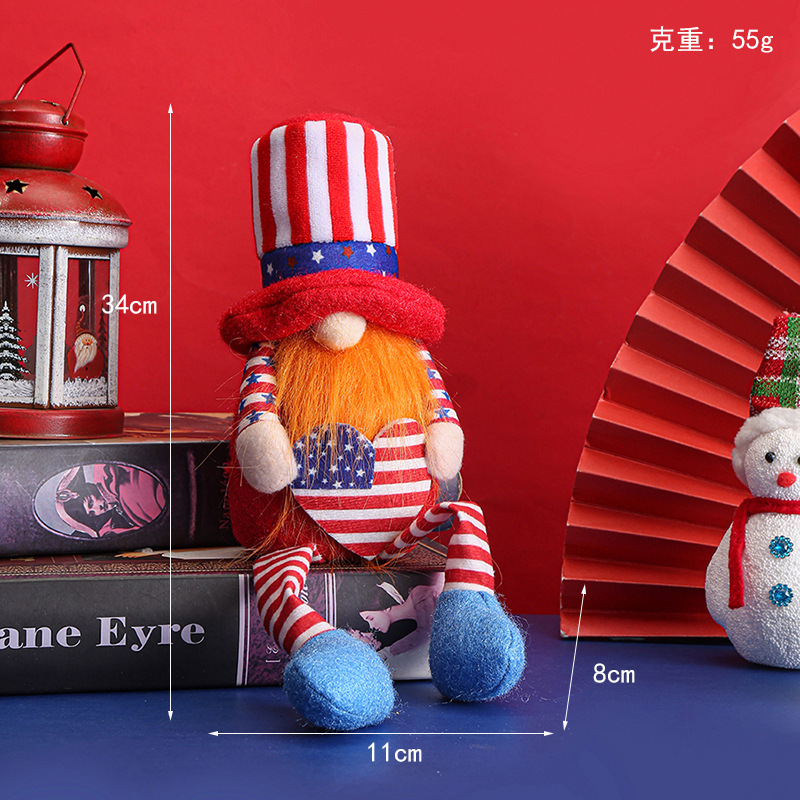 4th of July Cute Round Hat Gnome