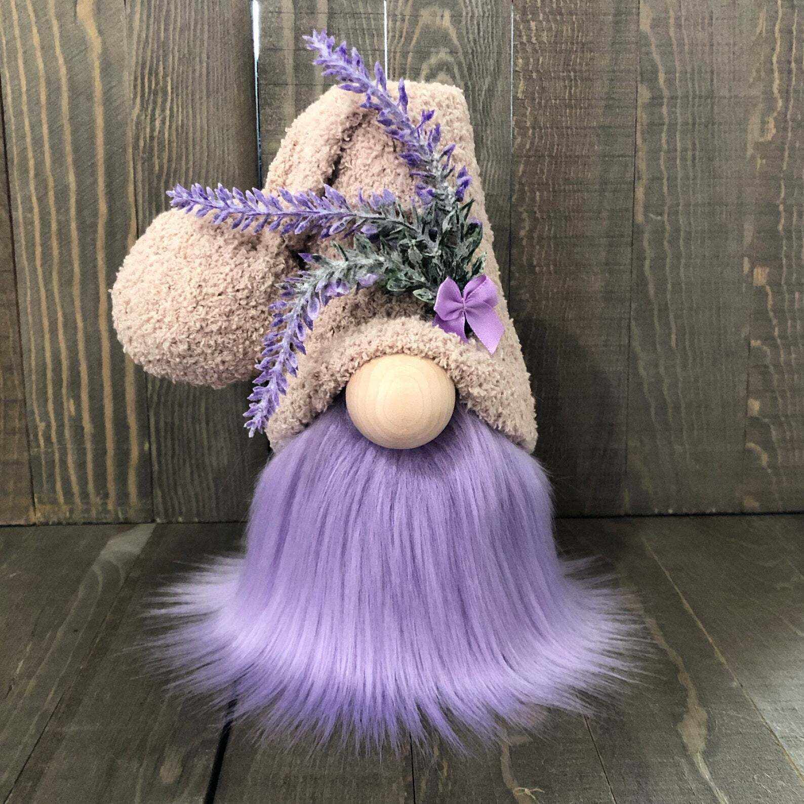 Lavender Farmhouse Gnome --Tiered Tray Gnome