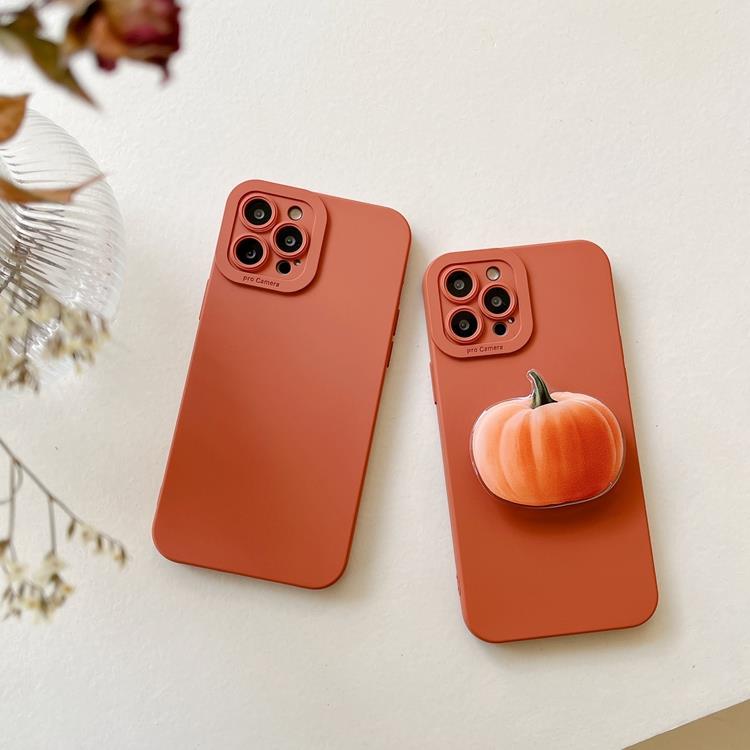 Orange frosted pumpkin phone holder