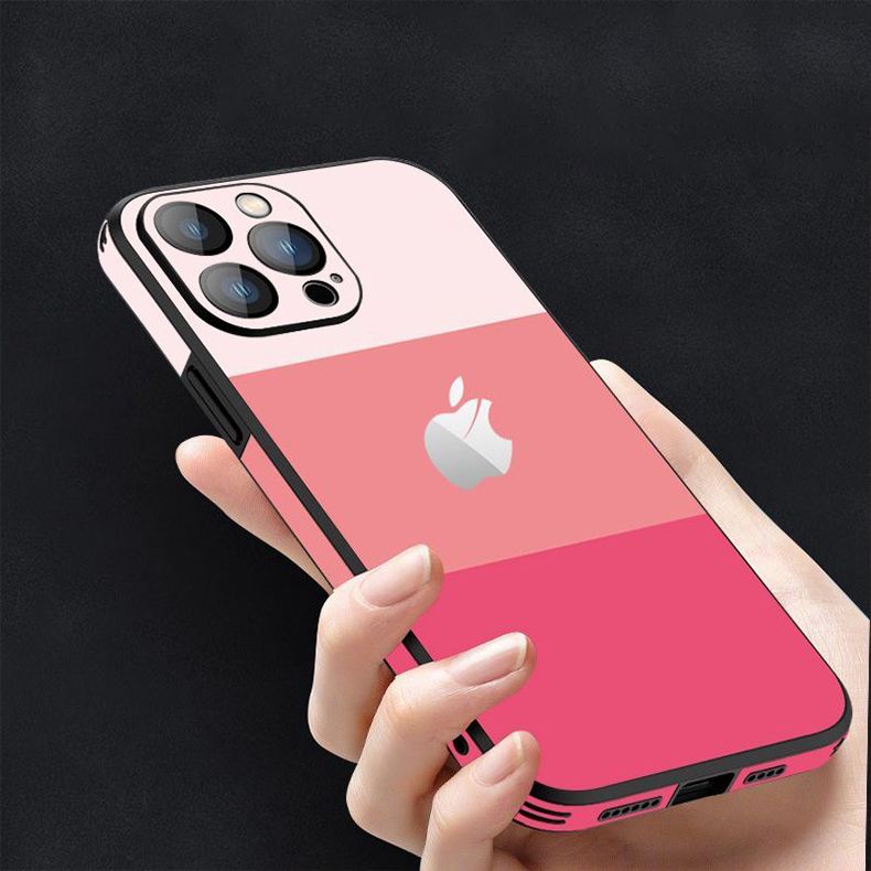 Three-color Stitching Case Cover For iPhone
