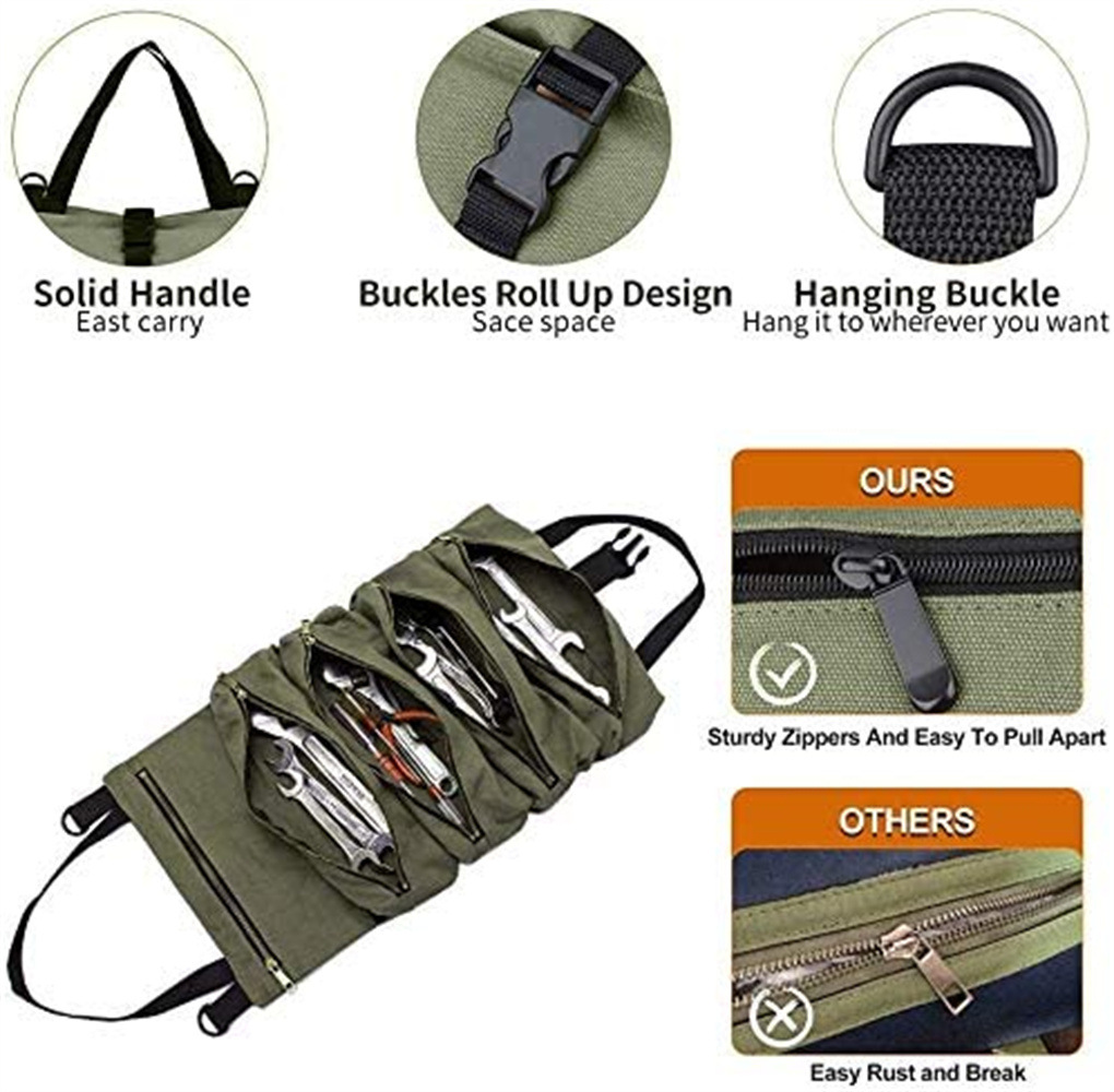 Hot Sale Roll Tool Roll Multi-Purpose Tool Roll Up Bag Wrench Roll