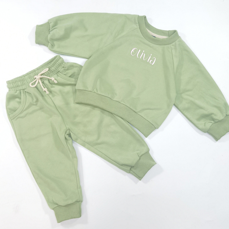 Personalized Embroidery Kids Jogger Set | inSet01