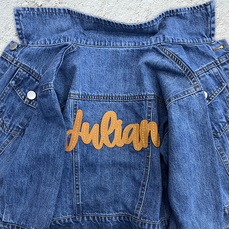 Personalized Hand-Embroidered Kids Denim Jacket | inJacket08