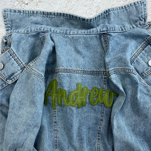 Personalized Hand-Embroidered Kids Denim Jacket | inJacket08