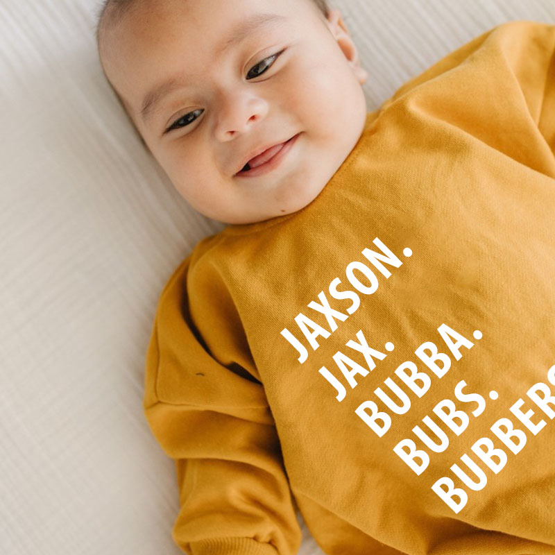 Personalized Kids Cozy Soft Sweatshirt Romper | inRomper03