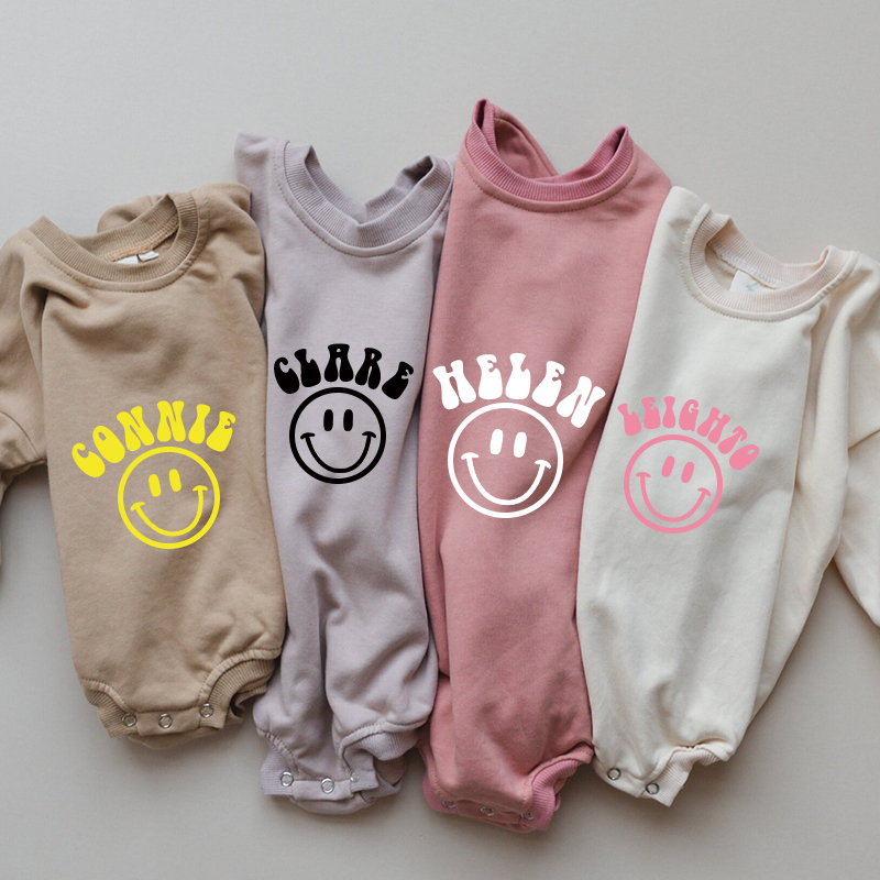 Personalized Kids Cozy Soft Sweatshirt Romper | inRomper04
