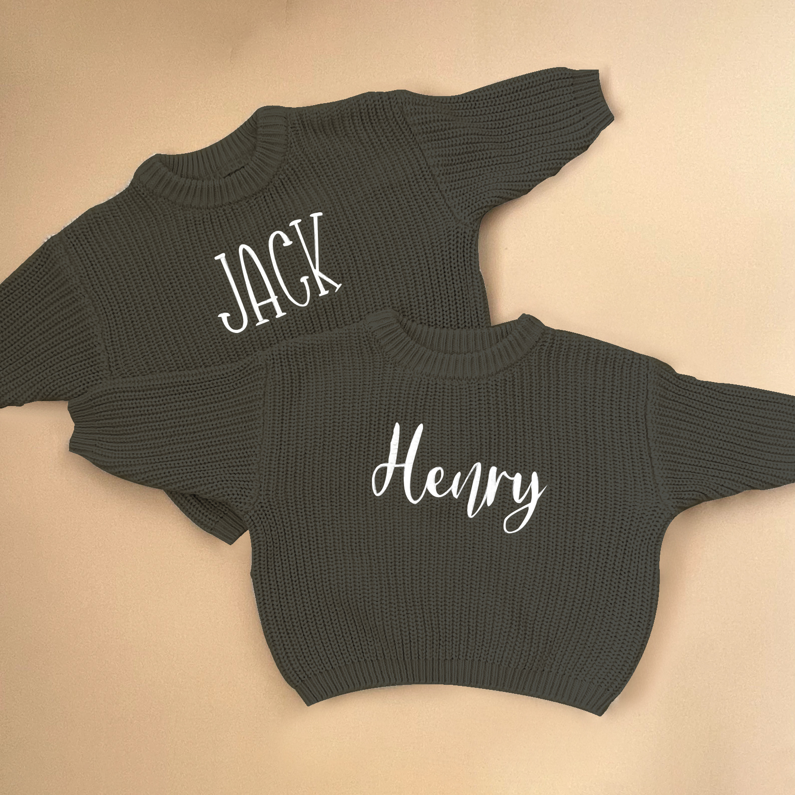 Personalized Embroidered Color Kids Sweater | inSweater01