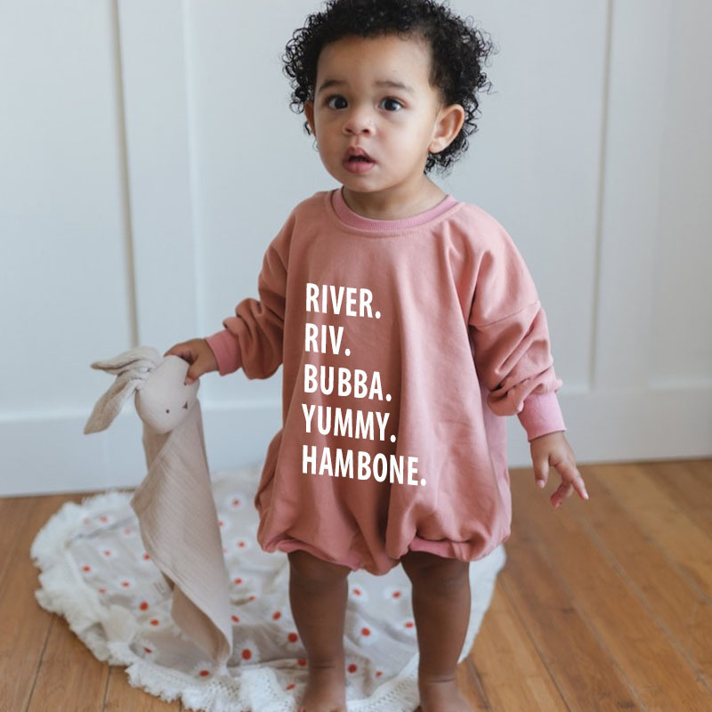 Personalized Kids Cozy Soft Sweatshirt Romper | inRomper03