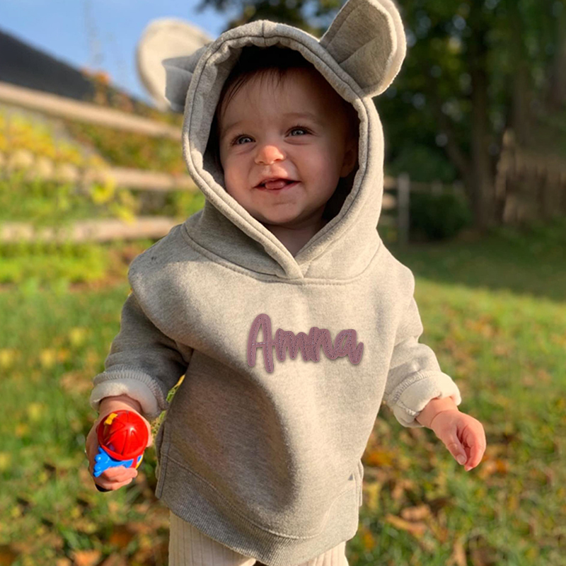 Personalized Hand-Embroidered Kid Cozy Soft Crewneck Sweatshirt | inSweatshirt06