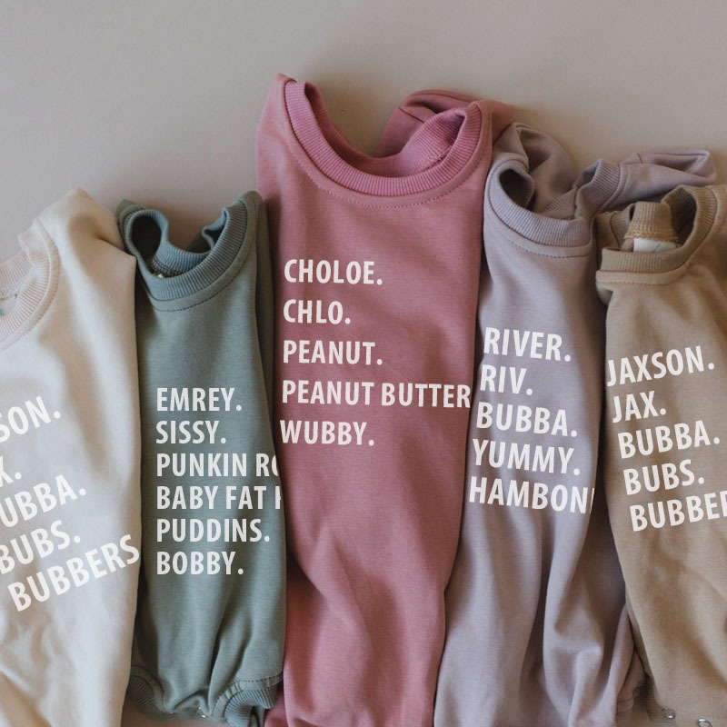 Personalized Kids Cozy Soft Sweatshirt Romper | inRomper03
