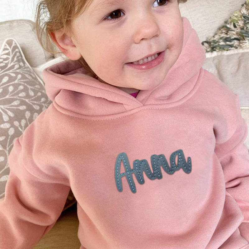Personalized Hand-Embroidered Kid Cozy Soft Crewneck Sweatshirt | inSweatshirt06