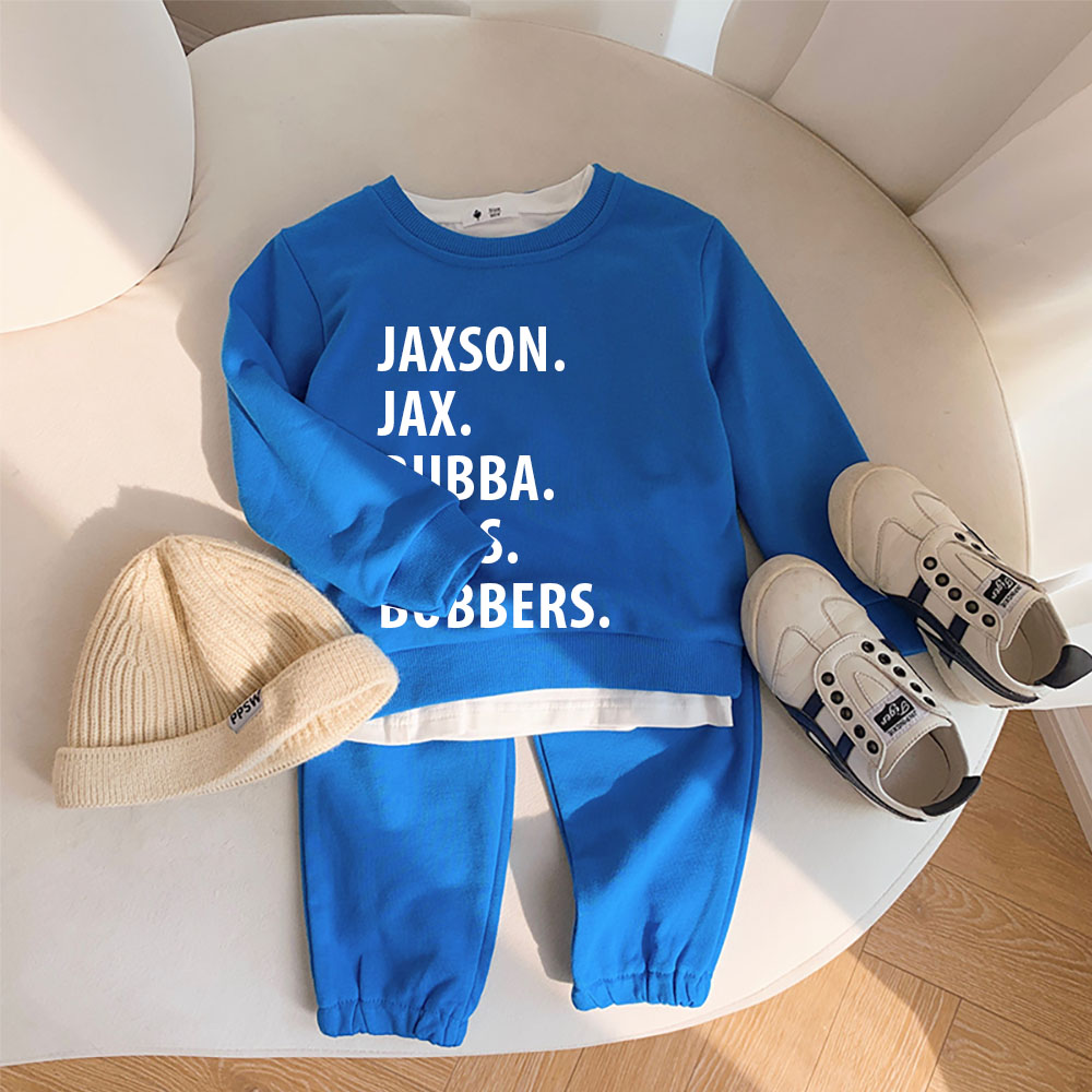 Personalized Kids Color Jogger Set | inSet05 （Beanie and Shoes not included)