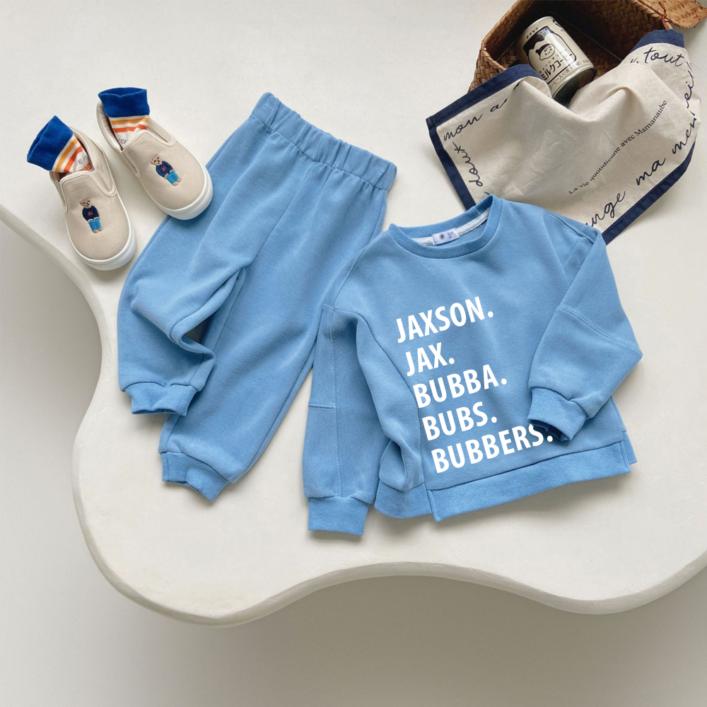 Personalized Kids Color Jogger Set | inSet07(Beanie and Shoes not included)