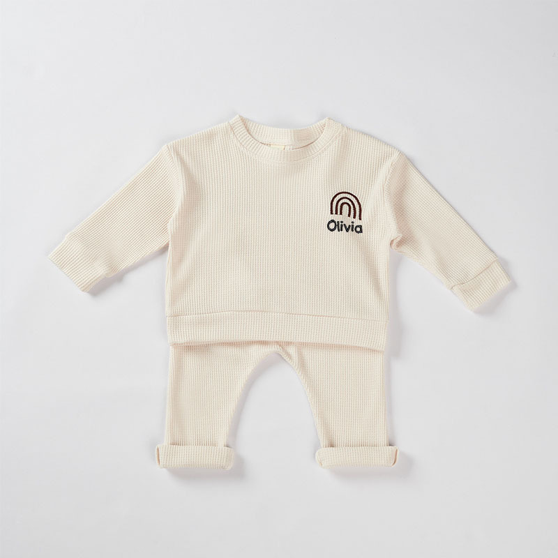 Personalized Embroidered Kids Sun or Rainbow Jogger Set | inSet21