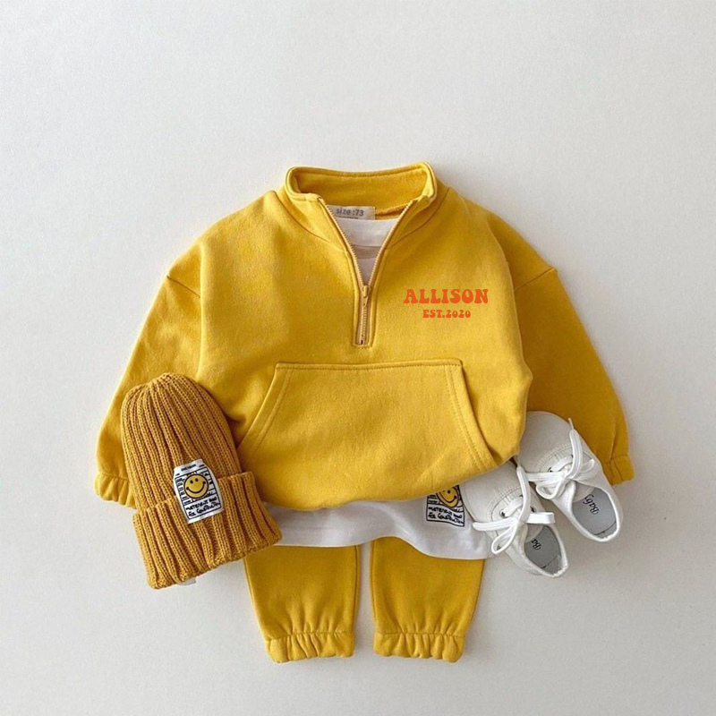 Personalized Kids Cozy 1/4-Zip Set | inSet25 (Beanie and Shoes not included)