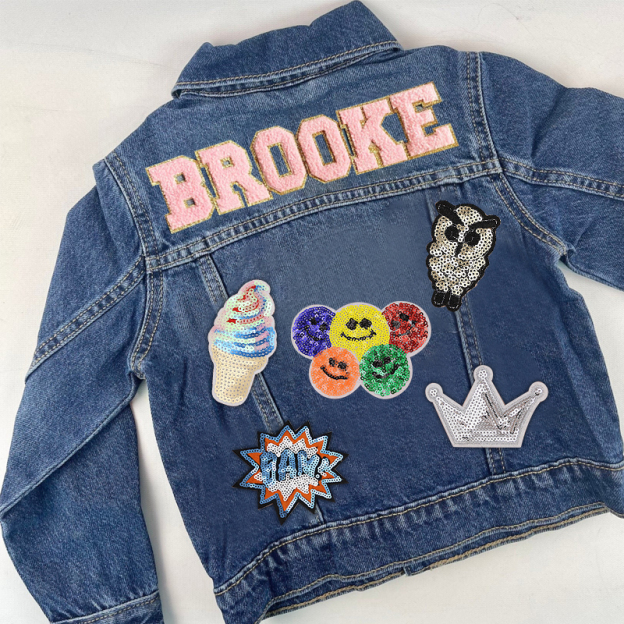 Personalized Hand Patch Kids Denim Jacket | inJacket02