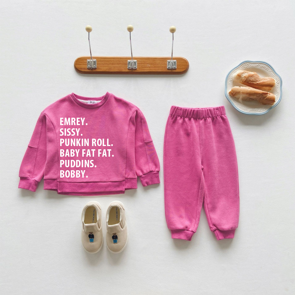 Personalized Kids Color Jogger Set | inSet07(Beanie and Shoes not included)