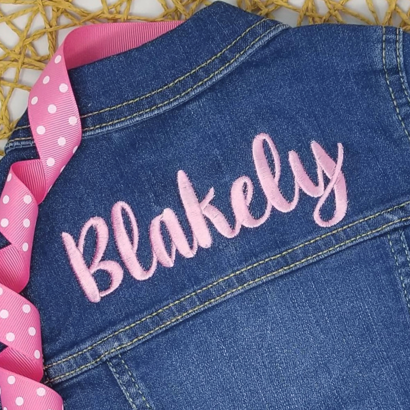 Personalized Embroidered Kids Denim Jacket | inJacket09