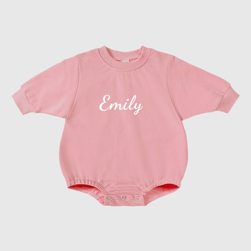 Personalized Kids Cozy Soft Sweatshirt Romper | inRomper02