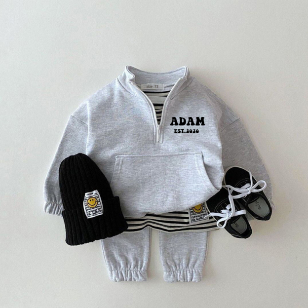 Personalized Kids Cozy 1/4-Zip Set | inSet25 (Beanie and Shoes not included)