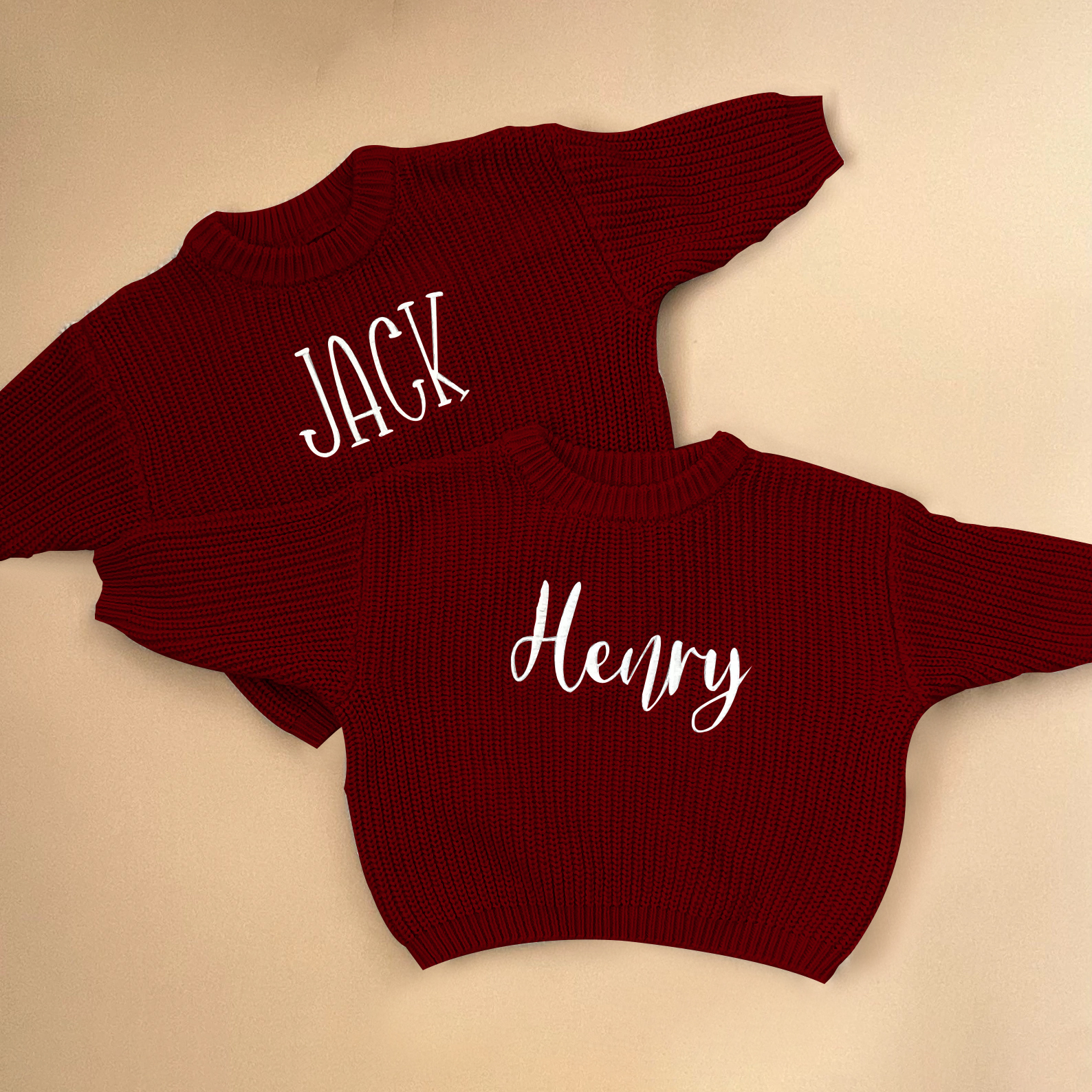 Personalized Embroidered Color Kids Sweater | inSweater01