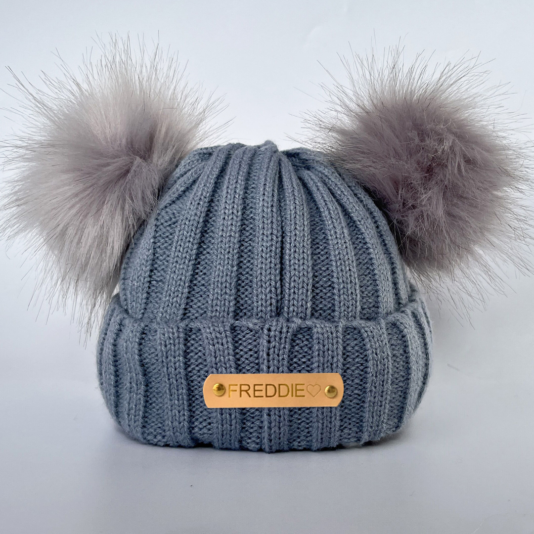 Personalized Name Kid Pom Pom Hat for Comfort & Unique | INKid09