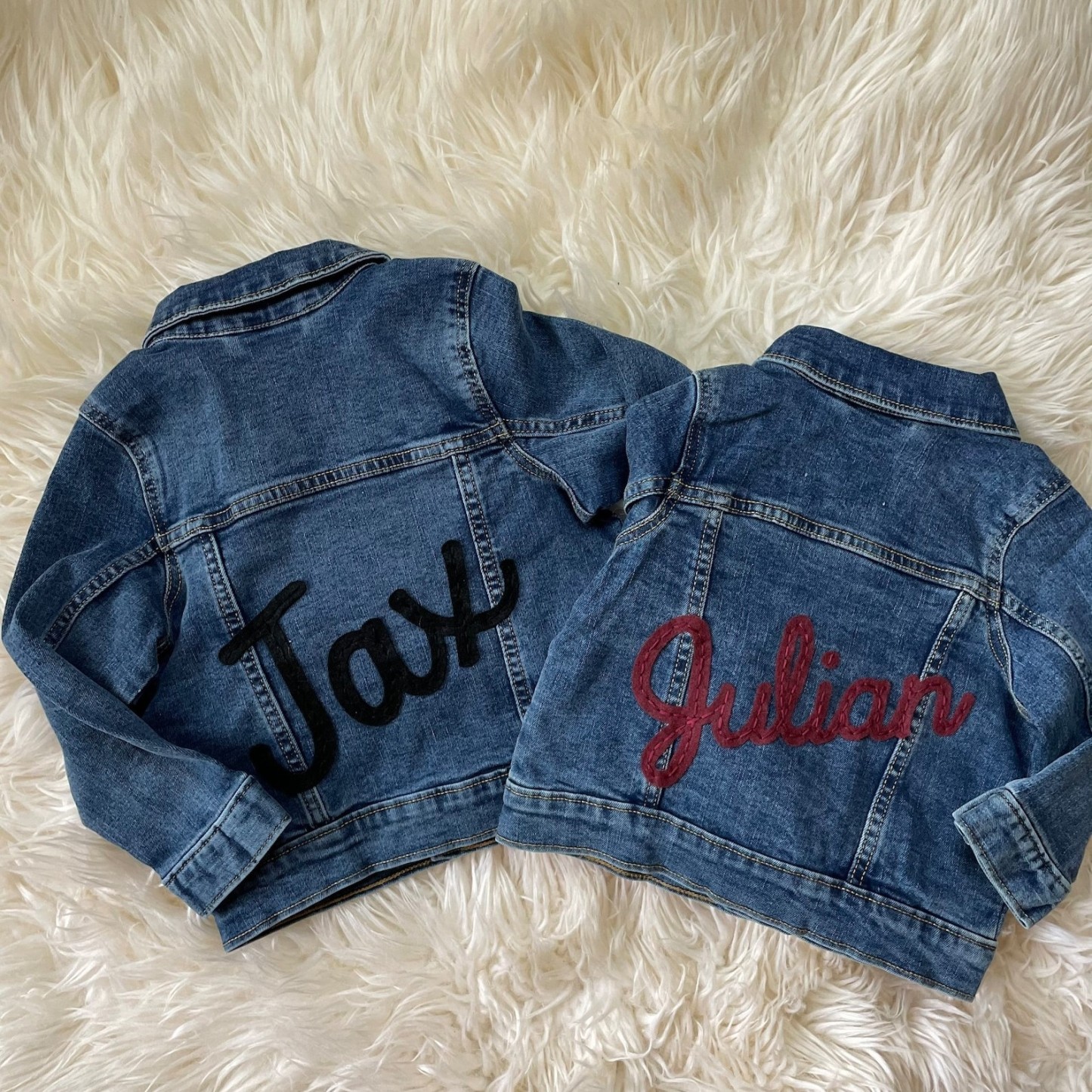 Personalized Hand-Embroidered Kids Denim Jacket | inJacket08